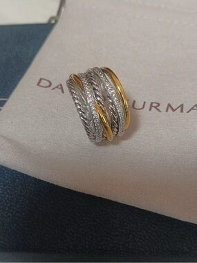 David Yurman Two-Tone Ring -Silver